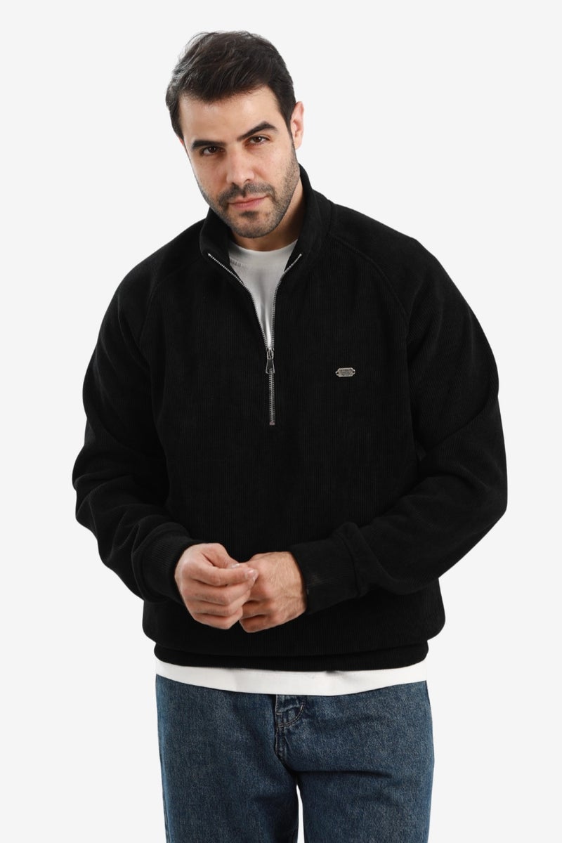 WHITE RABBIT Men’s Half-Zip Ribbed Sweater - Image 2